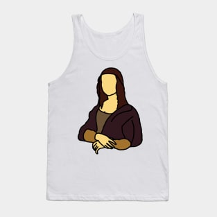 Mona Lisa Illustration Tank Top